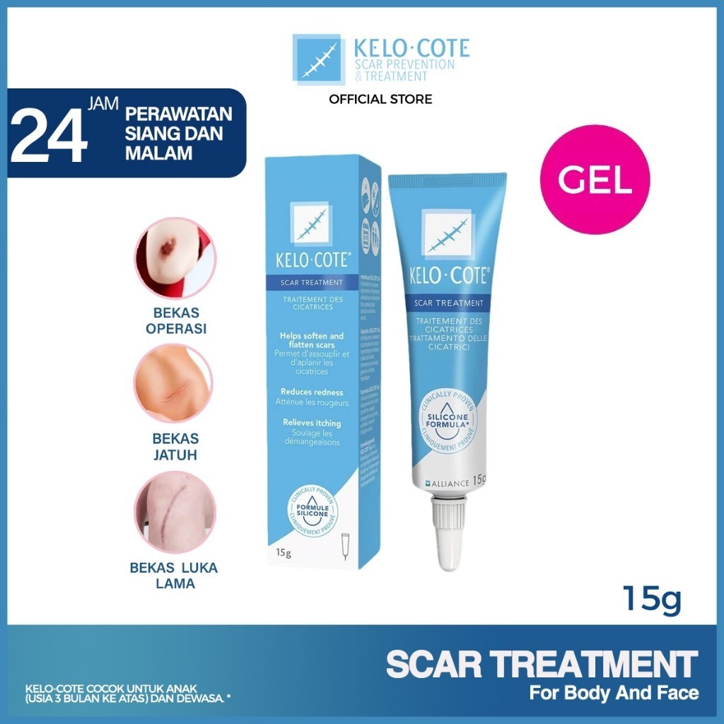 KELO-COTE Scar Gel 15g Original / Scar Removal Ointment / Gel Penghilang Bekas Luka Operasi