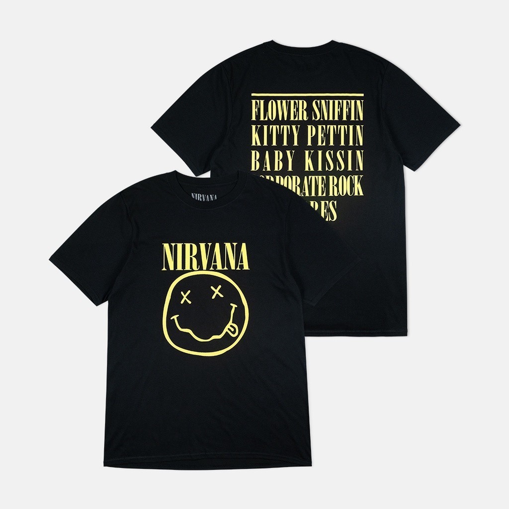 [HOT] Nirvana - Smiley Face Tshirt