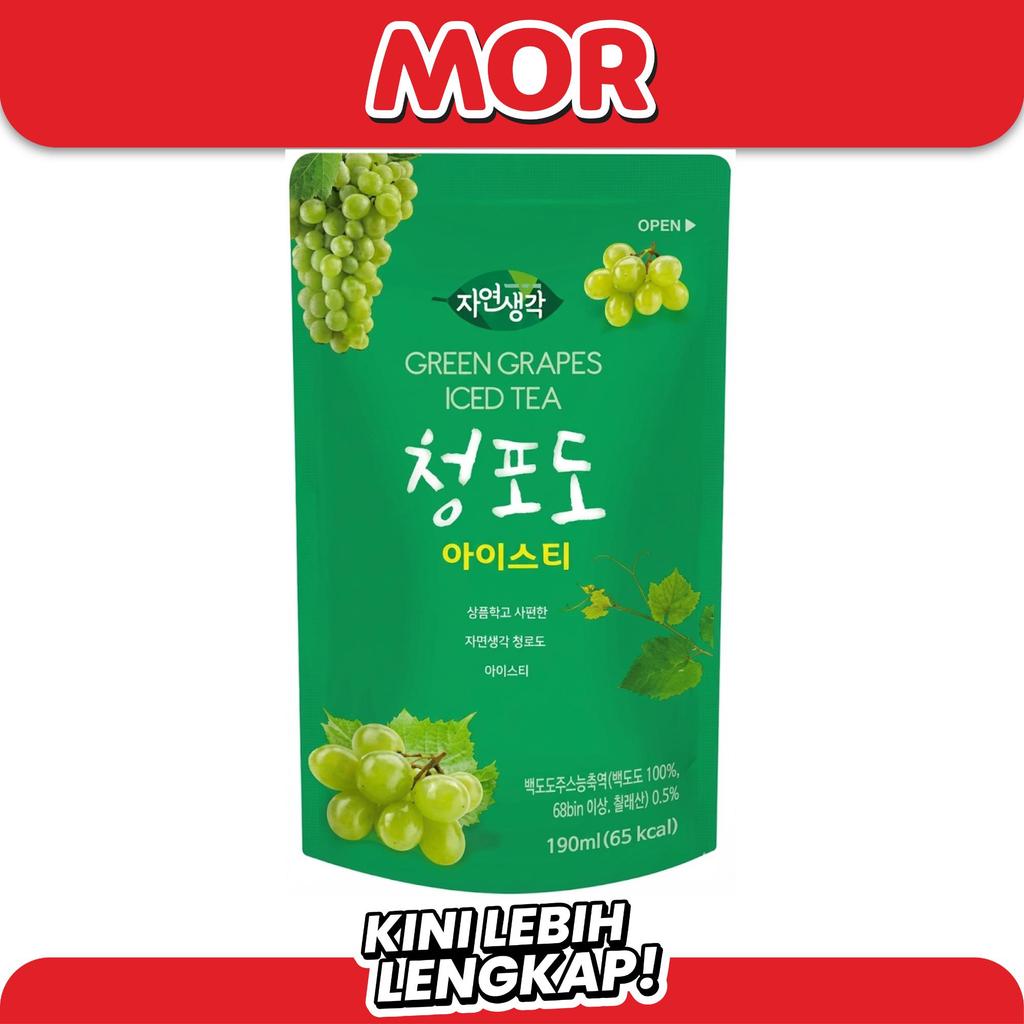 THINK NATURE Green Grape Tea 190ml - Minuman Teh Rasa Anggur Hijau Segar - Fruit Tea Drink Enak Prak