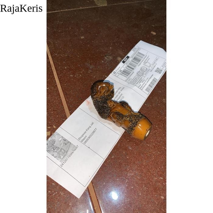 deder keris dari kayu jati ukiri buta makala ukiran halus gratis stell bk keris sengkelat majapahit 