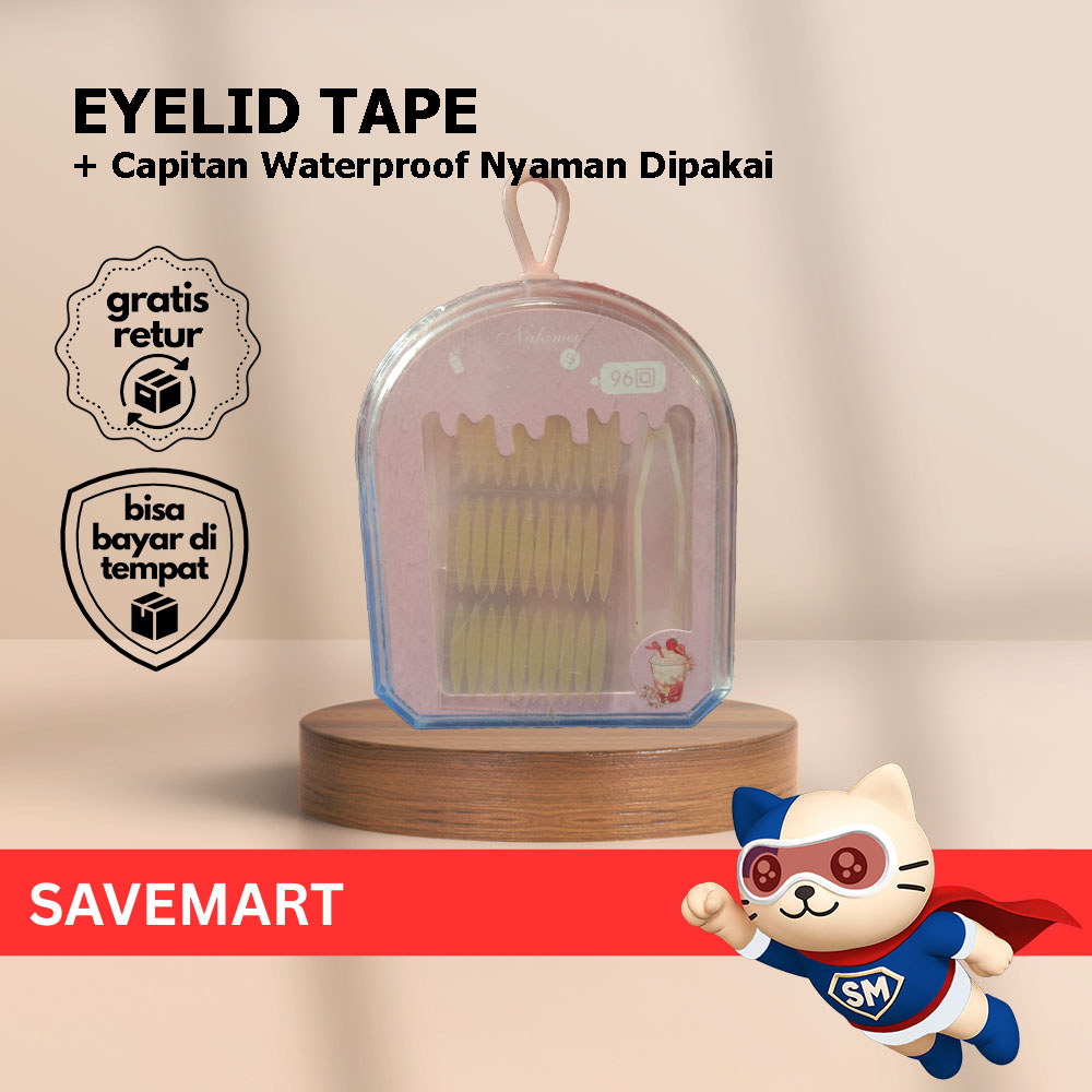 Eyelid Tape Waterproof + Applicator Eyelid Tape Invisible Double Natural Eyelid Tape Praktis Cocok u