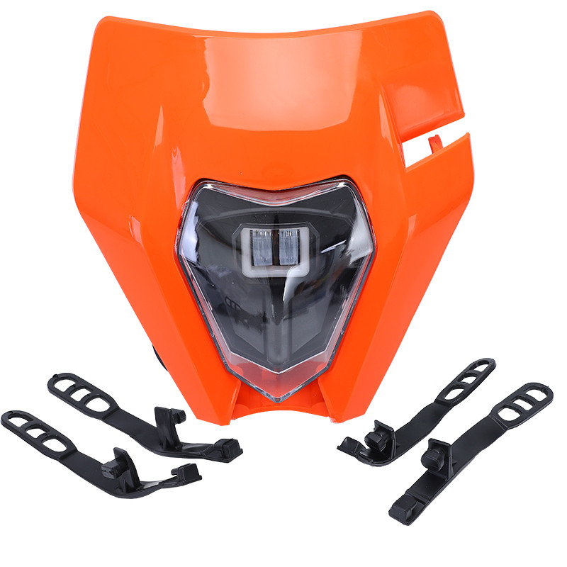 for KTM EXC 300 LED Headlight Plate Pit Bike SX XCW Duke 125 250 300 Headlamp Motocross Enduro Moto 