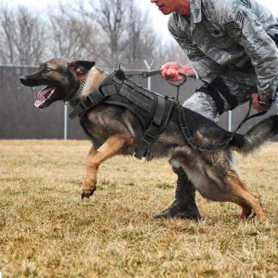 Tactical Dog Harness - Military-Grade K9 Vest,  Adjustable Working Harness for Police & Adventure Do