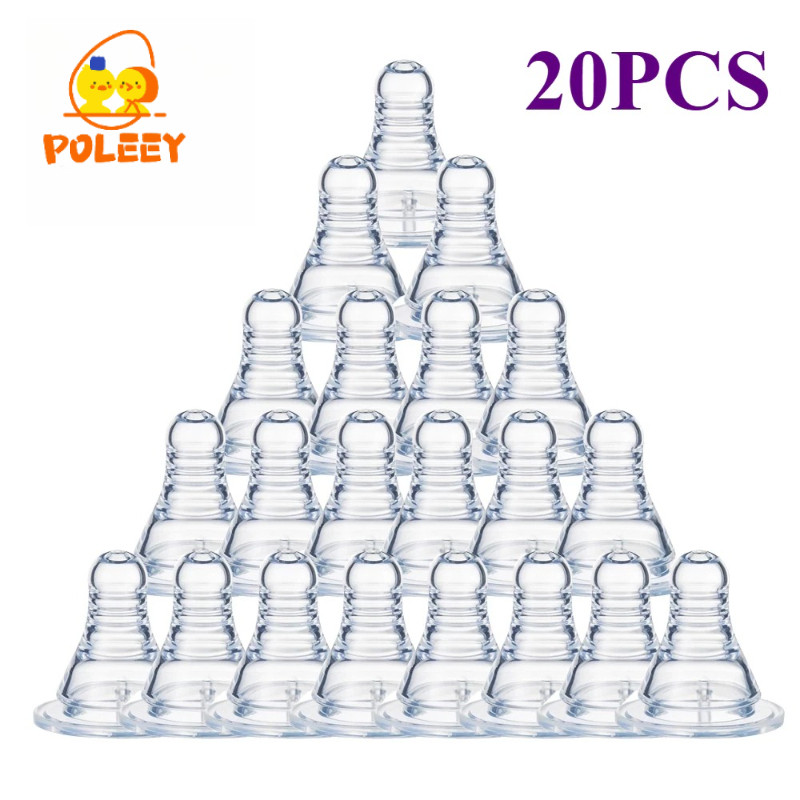 20Pcs Dot Nipple Silikon Lembut Bayi Cocok Botol Kaliber Standar 3.8Cm Slim Neck Dot Bahan Aman Bpa Free Material Ppsu
