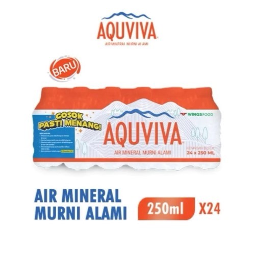 AQUVIVA Botol Mini 250ml. 1 Pack isi 24 pcs.