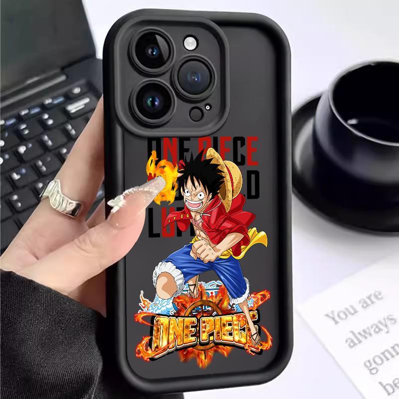 Case OPPO Reno6 Lite Reno3 4G Reno4 5G F Reno5 K Soft Pro Camera Cartoon One Piece Kesing Hp