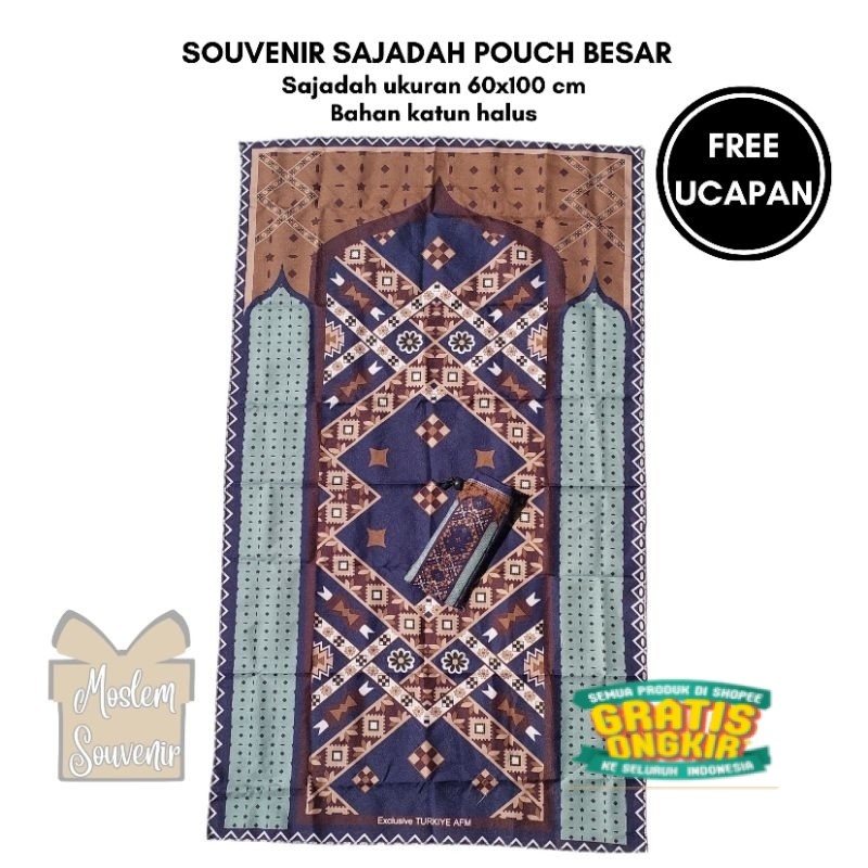 Souvenir Hampers Ba Fathah ( Sajadah Pouch besar) terjangkau berkualitas umroh haji pernikahan tahli