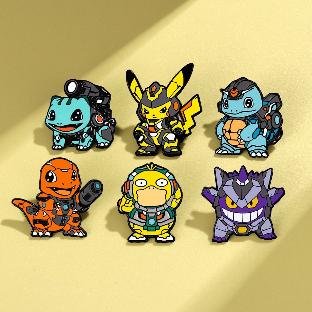 Bros Baju Pin Topi Tas Pokemon Pikachu Pin Lucu Pin Kartun