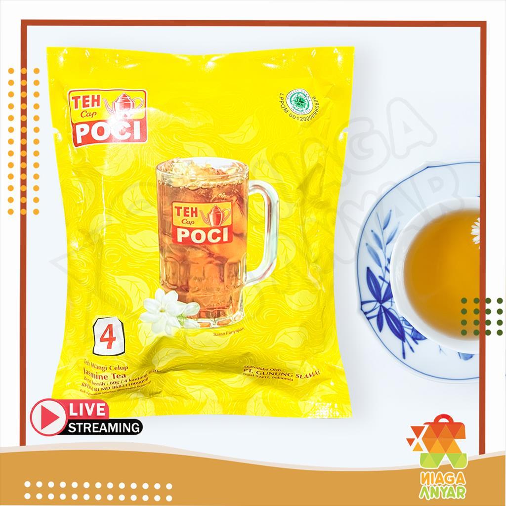 Teh Poci Jasmine Jumbo / Bubuk Serbuk Kantong Teh Celup Kemasan Besar Rasa Melati