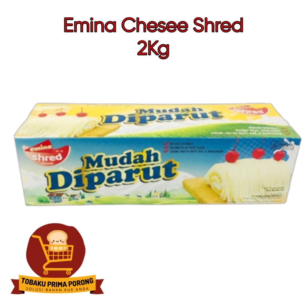Emina Cheese Shred 2Kg - keju parut emina