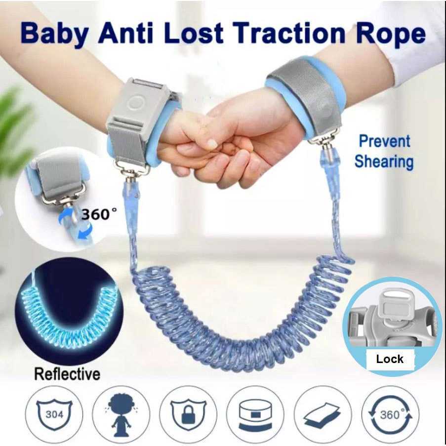 Babyplay Harness Balita Tali Tangan Anti Lost Wrist Link Kids 2.5M