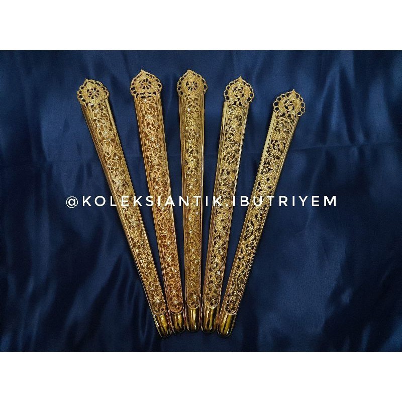 Pendok Keris Topengan Sepuh Emas