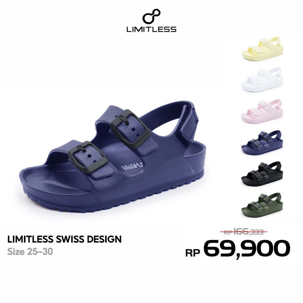 Limitless - Sandal Slop Anak Unisex Sepatu Sendal Anak Anti Slip Sandal Anak Unisex