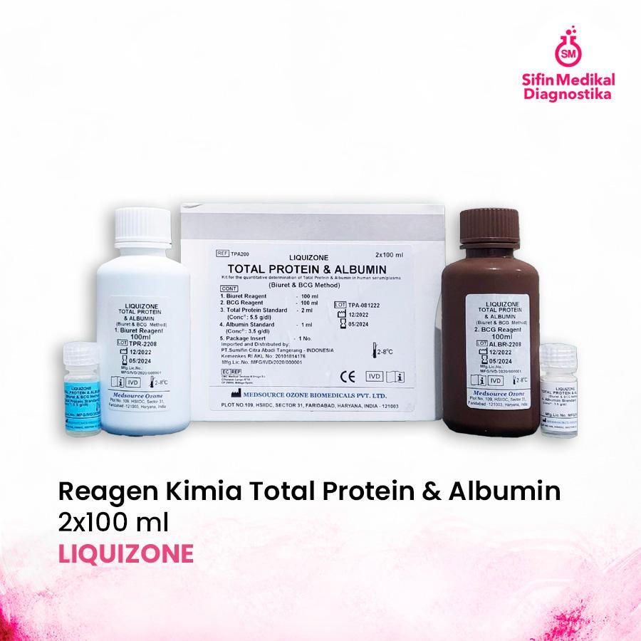 Liquizone Reagen Kimia Total Protein & Albumin 2x100 ml untuk Pemeriksaan Kadar Protein dan Albumin 
