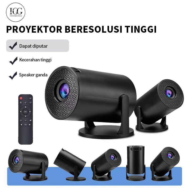 IGG Proyektor Mini Portable Android WiFi Smart Proyektor TV LCD Smart Kotak Android Kotak