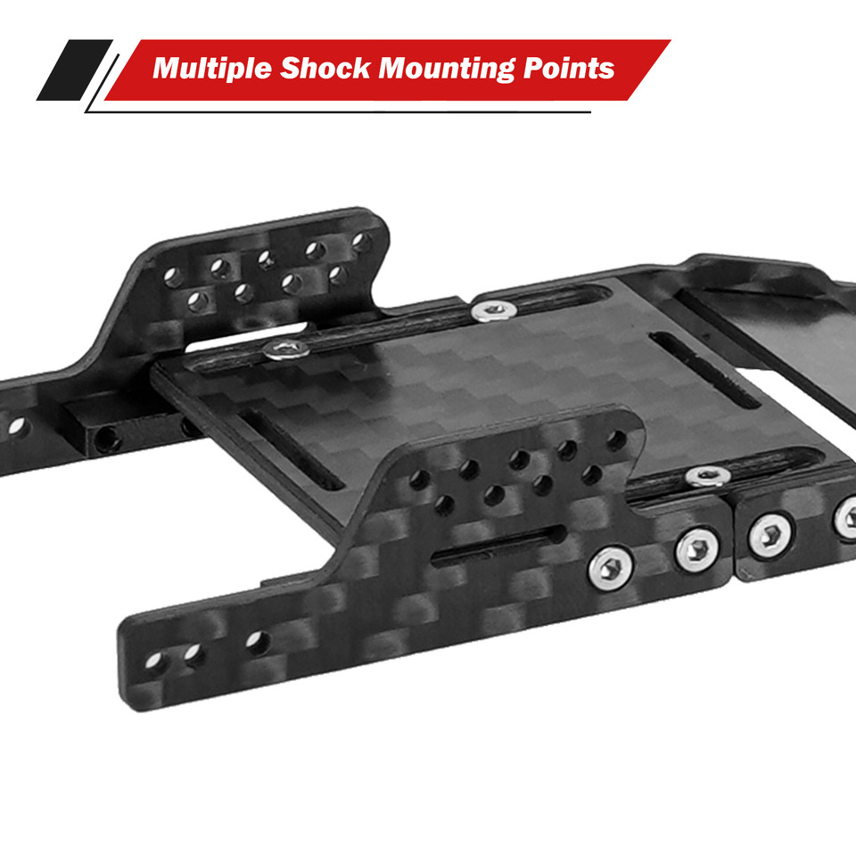 INJORA Universal LCG Carbon Fiber Chassis Frame Kit for 1/24 Axial SCX24