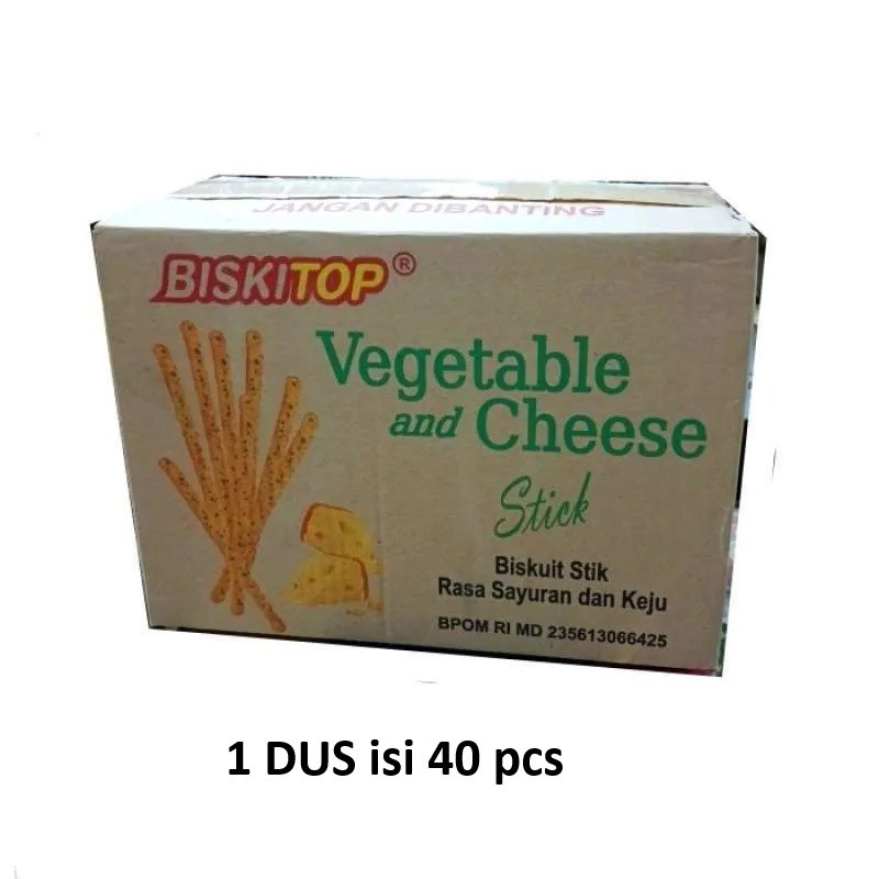 GROSIR BISKITOP 1 DUS ISI 40 PCS VEGETABLE AND CHEESE STICK CEMILAN ANAK