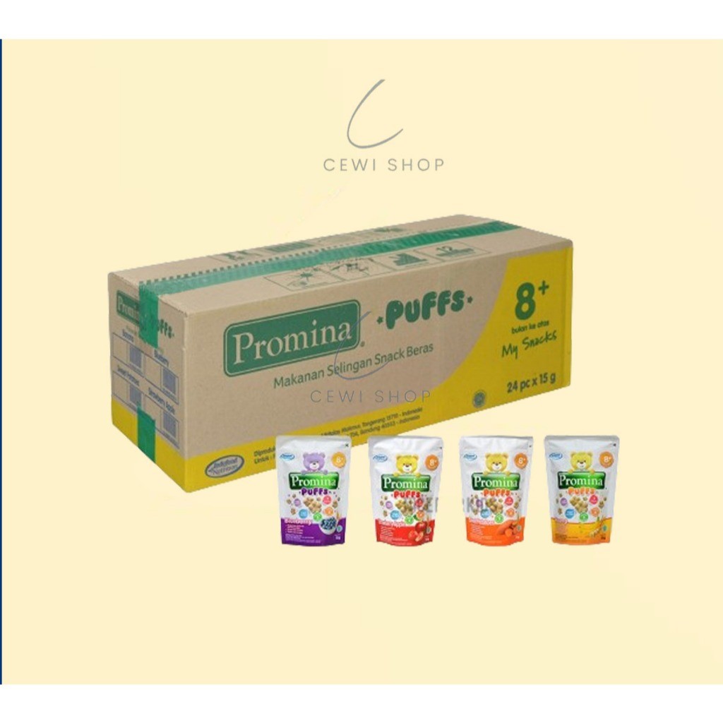 TergacorPromina Puffs Isi 24 Pcs / 1 Karton (Harga Grosir)Terbaik