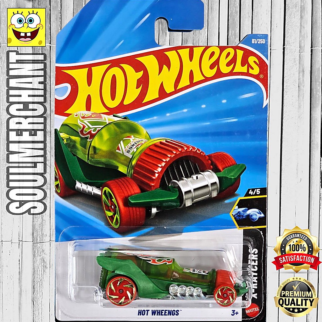 Hot Wheels Hot Wheengs Hijau Treasure Hunt Diecast Mobil Botol Saos Pedas
