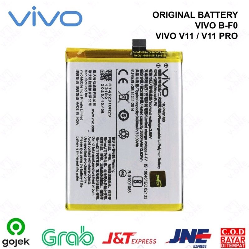 BATERAI BATTERY ORIGINAL 100 VIVO B-F0 VIVO V11/V11 PRO
