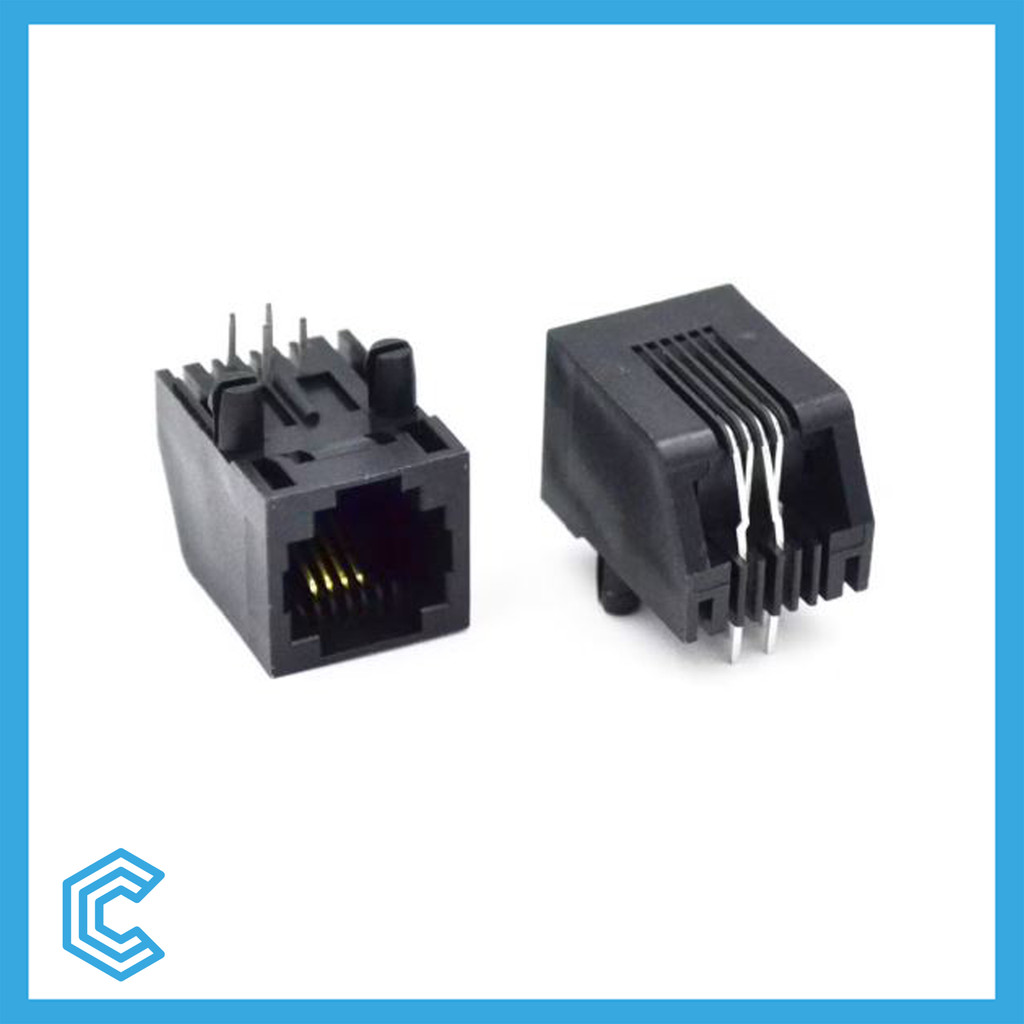 RJ11 Socket RJ 11 Soket Telpon Telepon 6 Pin Female PCB