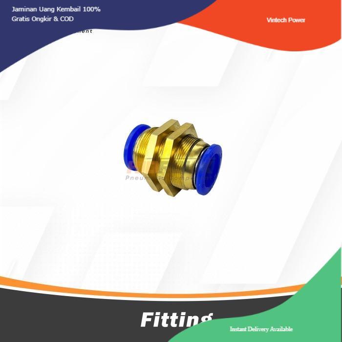 FITTING PNEUMATIC BULKHEAD PM SELANG 6MM