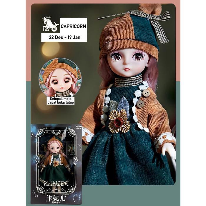 MAMA SING Mainan Boneka Anak Perempuan Barbie Doll Spesial Horoscope Cantik Ukuran 30CM dengan 13 Se