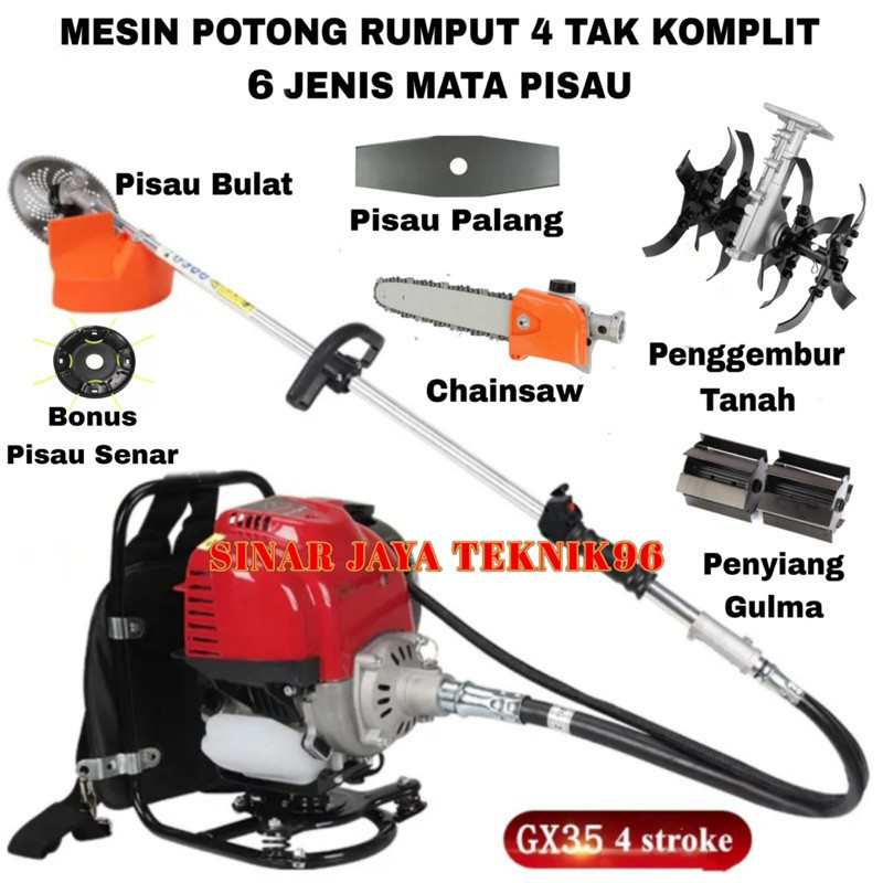 Mesin Pemotong Rumput   Babat Rumput Babat Tanaman Mesin Pemotong Rumput Siap Pakai Fullset Lengkap 