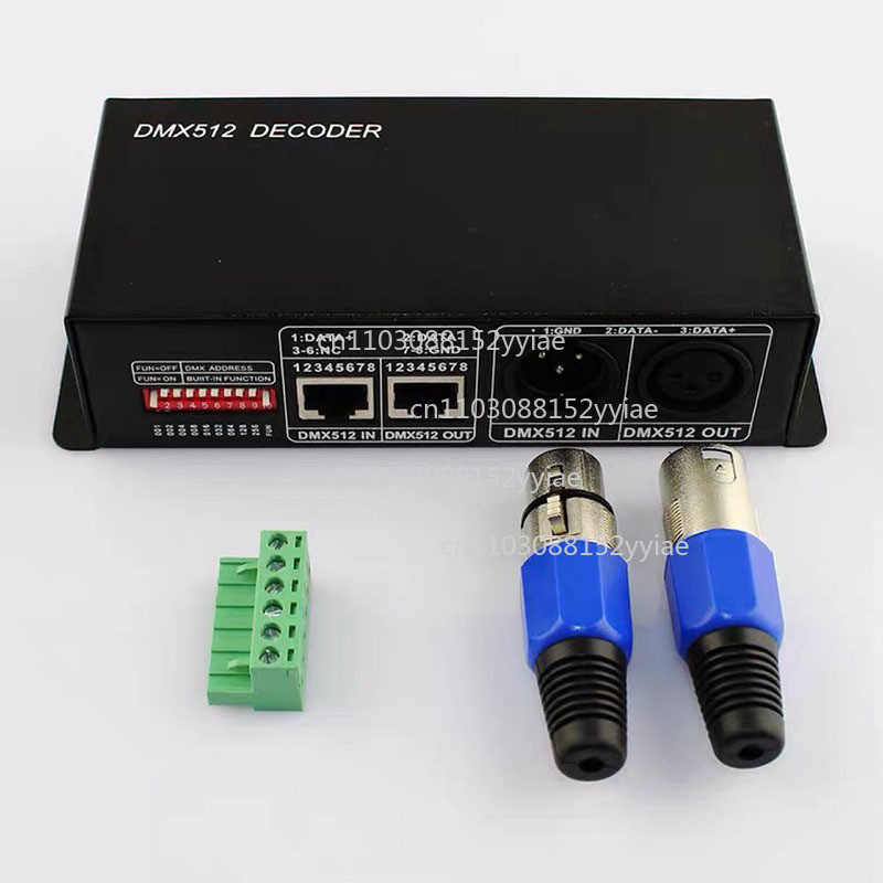 DMX Decoder RGB LED 3channel 12A LED DMX512 RGB Decoder, LED DMX Decoder DMX512 Controller DC1224V