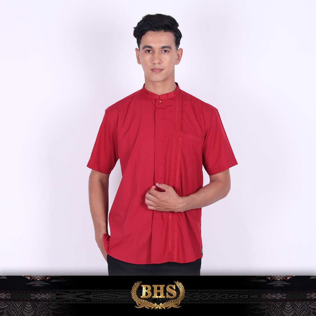 Baju Koko BHS Cosmo Ghifari Merah Baju Muslim BHS