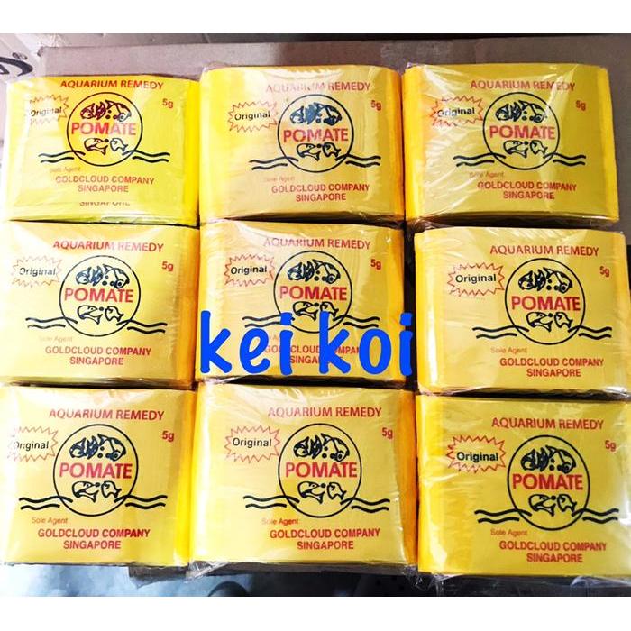 OBAT IKAN KOI POMATE SINGAPORE ASLI HOLOGRAM