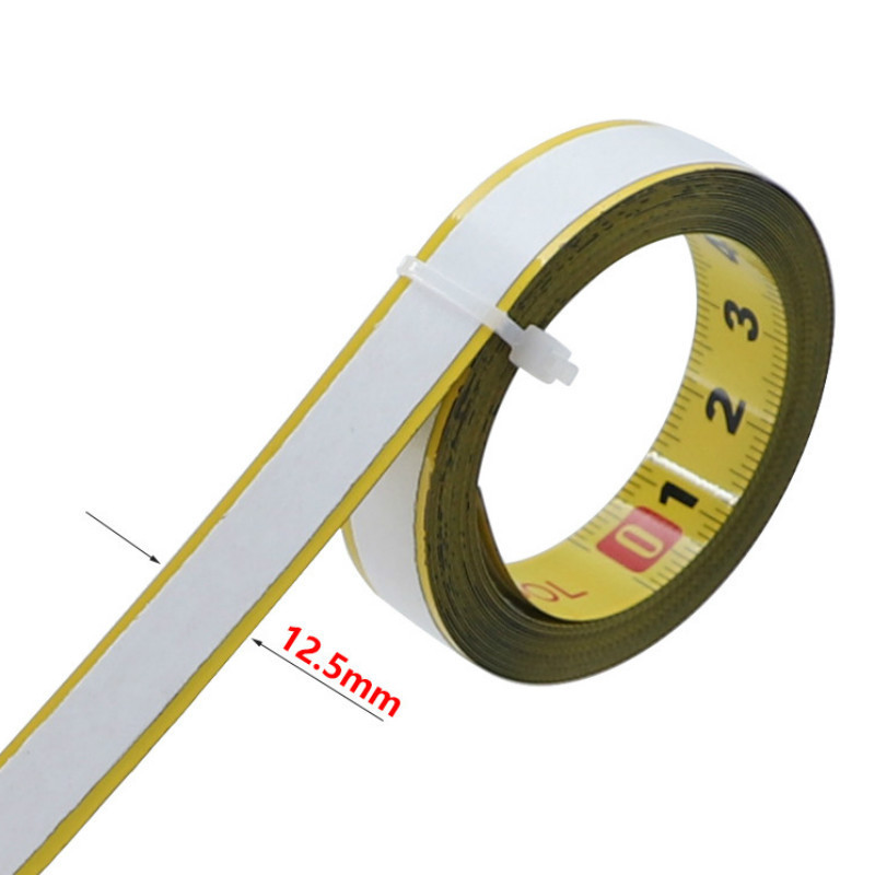 Metric Steel  Miter Track Tape Measure 0.5'' Self Adhesive Scale Ruler Tape 1-5M For Router Table Sa