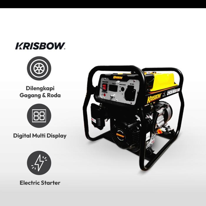 Krisbow Genset Bensin 1500 watt 1ph Open Krp15 / Generator Listrik Gasoline