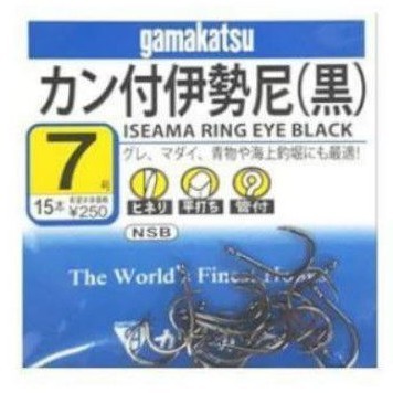 PROMO Mata Kail Gamakatsu Iseama Ring Eye Black Jepang