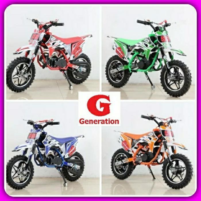 Motor Trail Anak 50CC 2T Motor Minii Trail Anak Motor Bensin Lenka MC69 Motor Medium Trail
