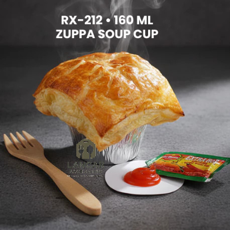 Aluminium Tray RX-212 160ml | Cup Zuppa Soup Dessert | Wadah Oven Frozen Food Catering