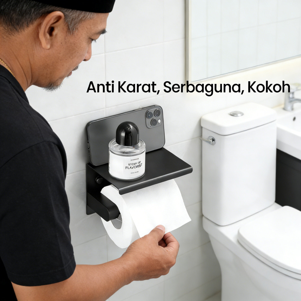 Kamar Tempat Mandi Minimalis Tissue Holder Modern Stainless Modern