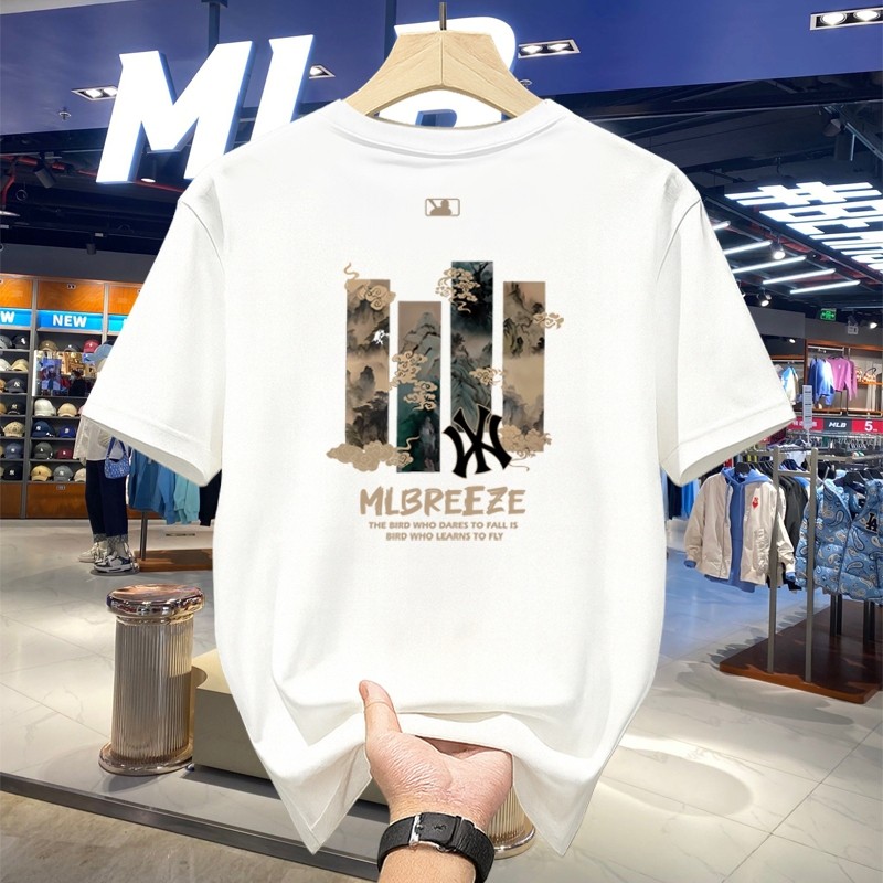 Kaos Pria MLB NY Official Original Katun Premium Desain Trendy T-shirt