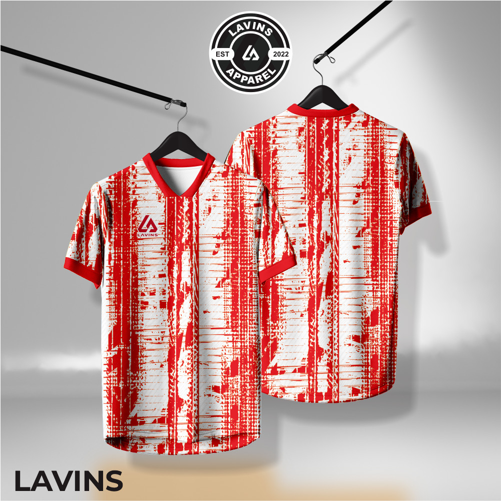 jersey futsal sepak bola jersy olahraga full printing murah merah 24