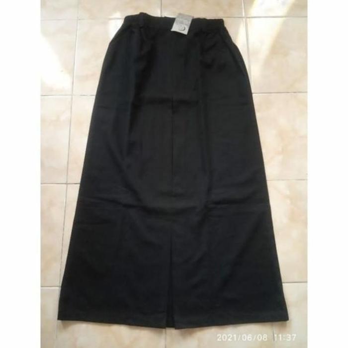 Rok hitam/Rok/Rok kerja/Rok kuliah/bahan kain drill - Hitam, M