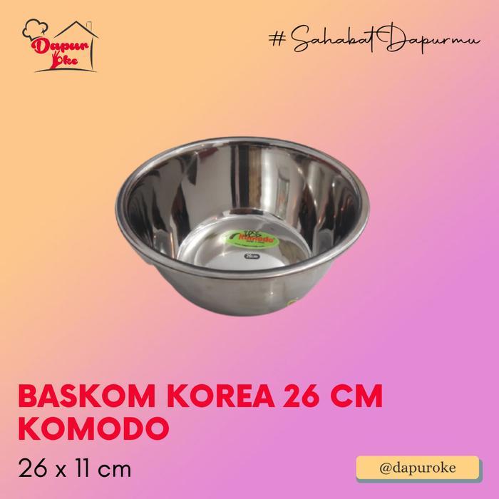 Baskom Korea 26 cm Komodo / Baskom Stainless