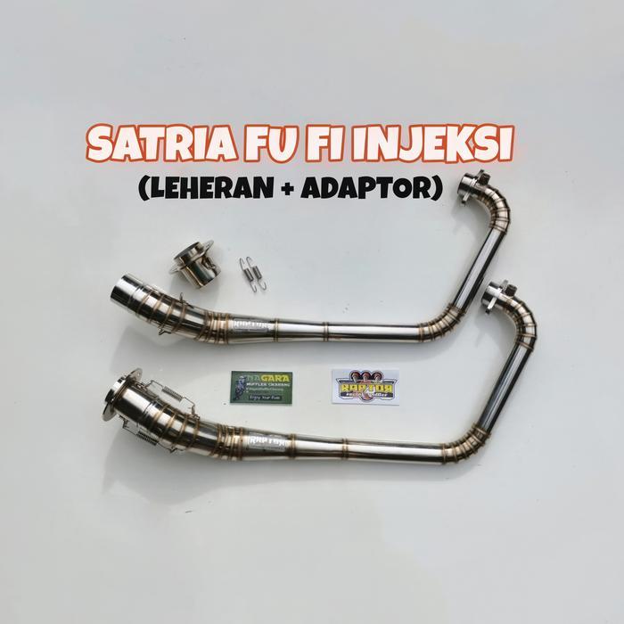 Leheran Stainless original raptor + Adaptor Untuk Satria Fu Fi