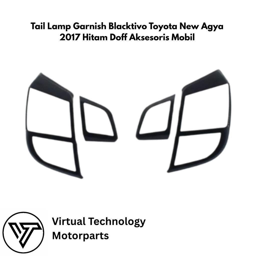 Tail Lamp Garnish Blacktivo Toyota New Agya 2017 Hitam Doff Aksesoris Mobil