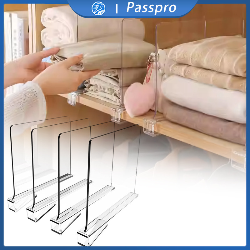 Sekat Lemari Pakaian Transparan Sekat Rak Lemari Akrilik Sekat Lemari Buku Sekat Lemari Buku