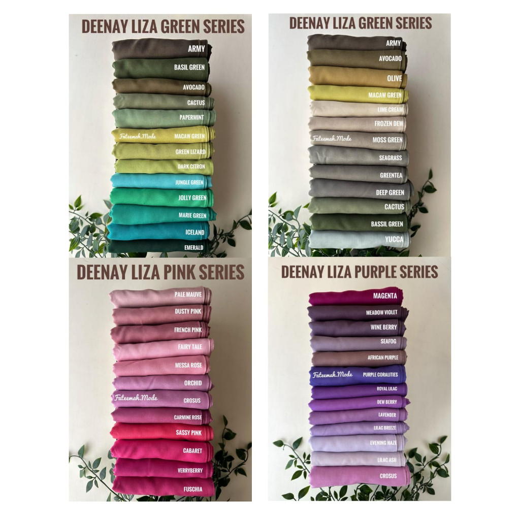 TERNASTORE PART II DEENAY LIZA POLOS MATTE GOLD JAHIT TEPI LIZA POLOS PINK, GREEN, PURPLE SERIES