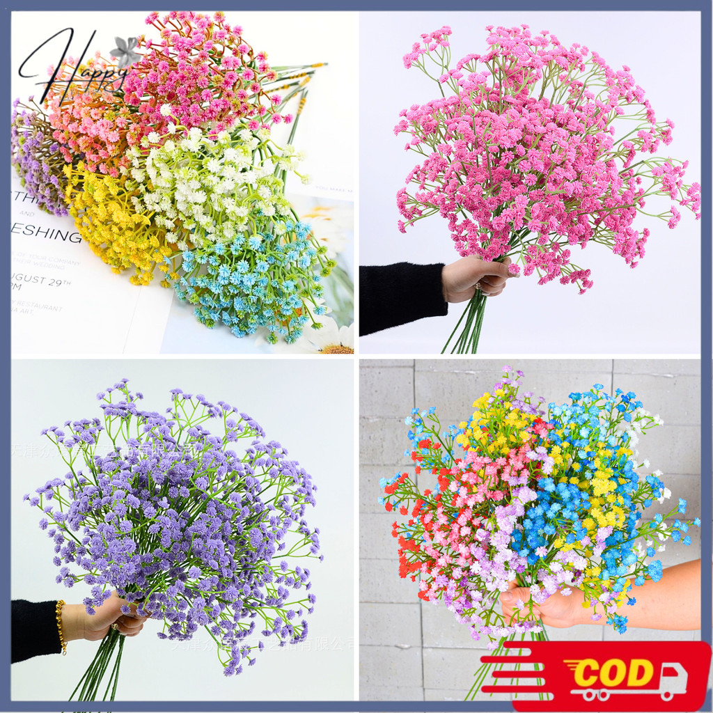 Baby Breath Tangkai Panjang Cabang 3 artificial/pikok gypsolia plastik/bunga plastik murah NK-324
