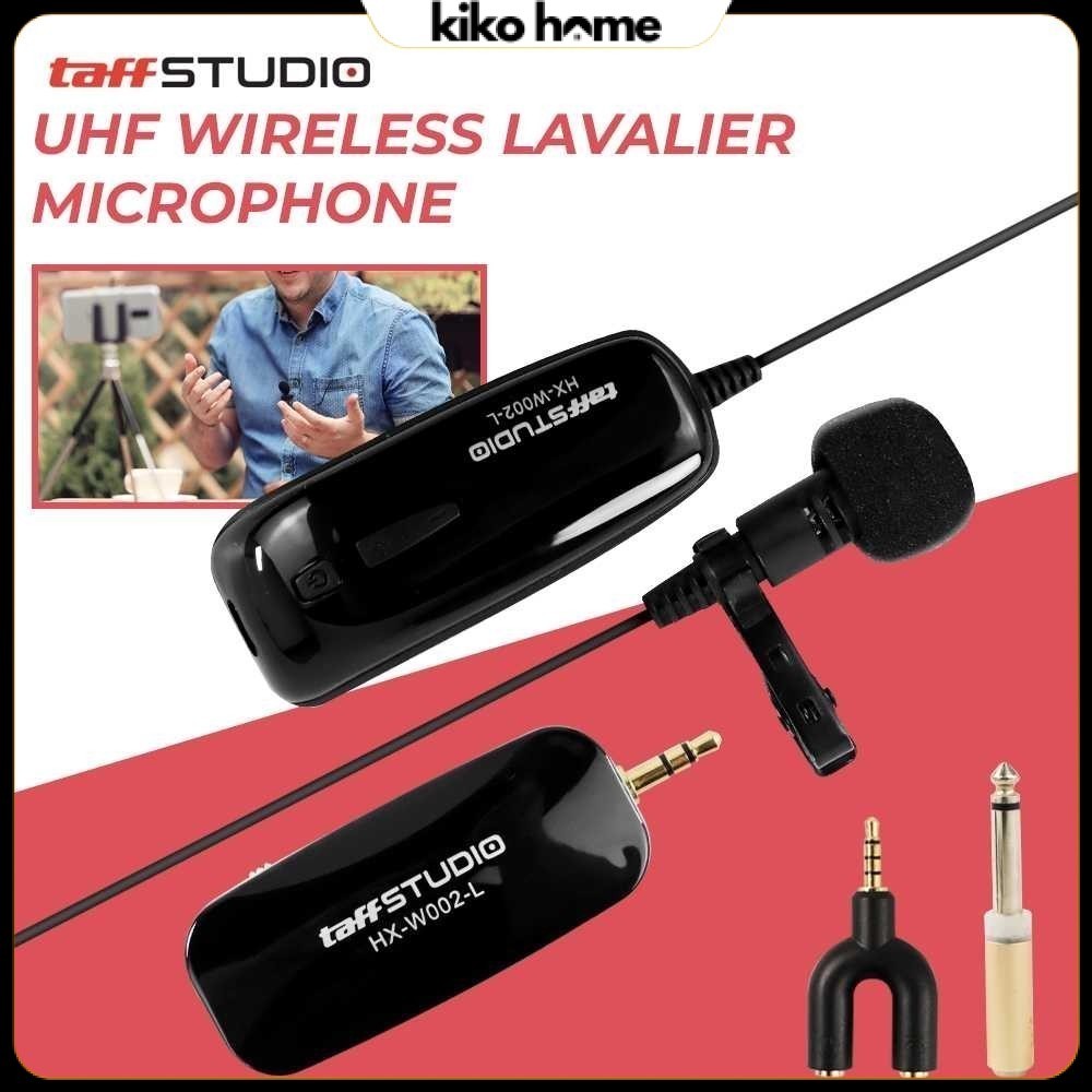 TAFFSTUDIO UHF Wireless Lavalier Microphone Podcast Interview - HX-W002-L