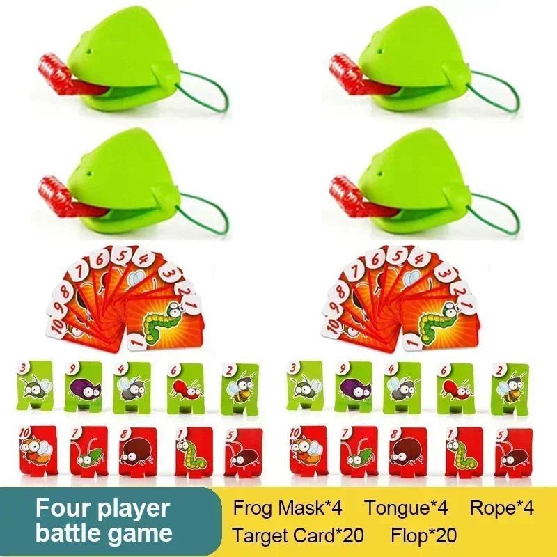 Frog Mask Wagging Tongue Lick Cards Board Games for ildren Family Party Toys Antistress Funny Deskto