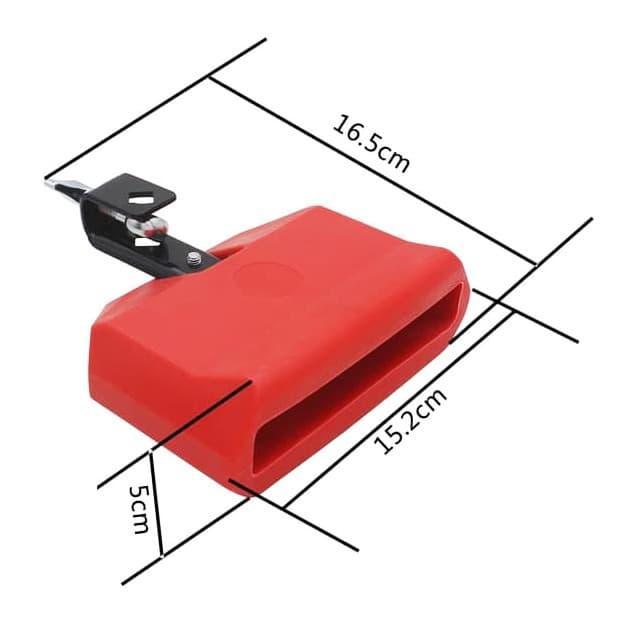 Cowbell Drum Set Holder Plastik Jam Block Besar Big Cowbel CB-50 - Biru Kecil