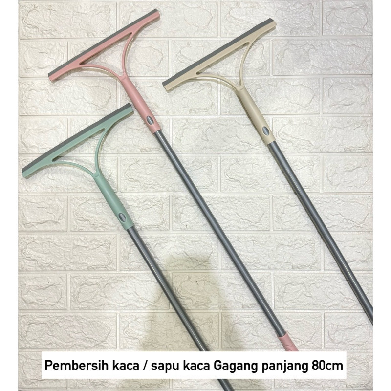 Alat pembersih kaca wiper kaca gagang panjang 80cm